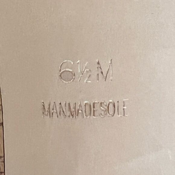 Vaneli peep toe cork pumps with perforations and stiletto heel size 6.5 - Picture 8 of 9